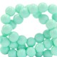 Opaque glass beads 8mm Mint turquoise
